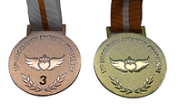 Medalhas aumentadas da concessão do metal do logotipo projetadas Exquisitely com correia impressa