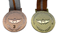 China Medalhas aumentadas da concessão do metal do logotipo projetadas Exquisitely com correia impressa exportador
