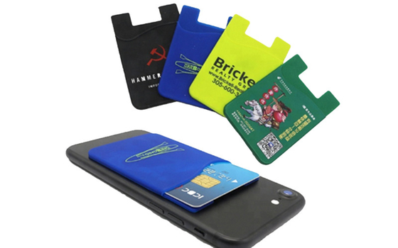 China Peso leve impresso do logotipo da cor completa do titular do cartão do crédito do silicone de Smartphone distribuidor